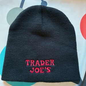 Trader Joe's Black Beanie Hat-Brand New!